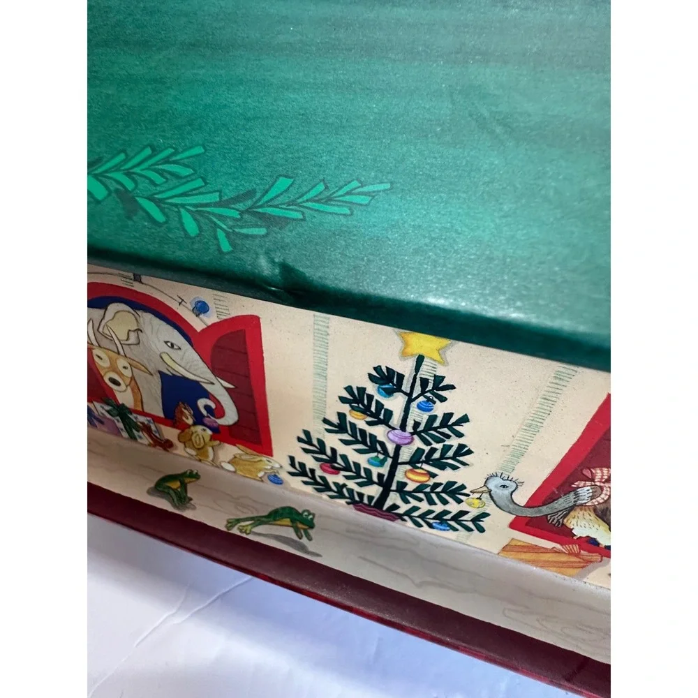 Hallmark Noahs Ark Decorative Gift Box Christmas Nursery Storage Multicolor
